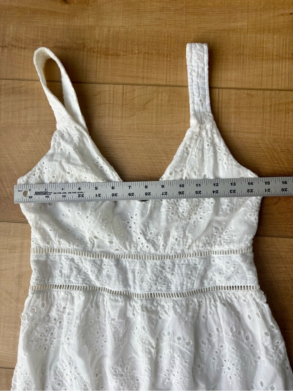Altar'd State White Eyelet 100% Cotton Midi Coastal Cottage Dress. Size Medium - Picture 8 of 12